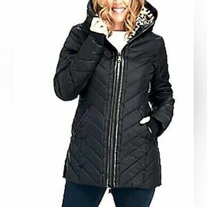 Pajar Canada Cypress puffer coat.winter coat.Leopard faux fur trim, hood liner.